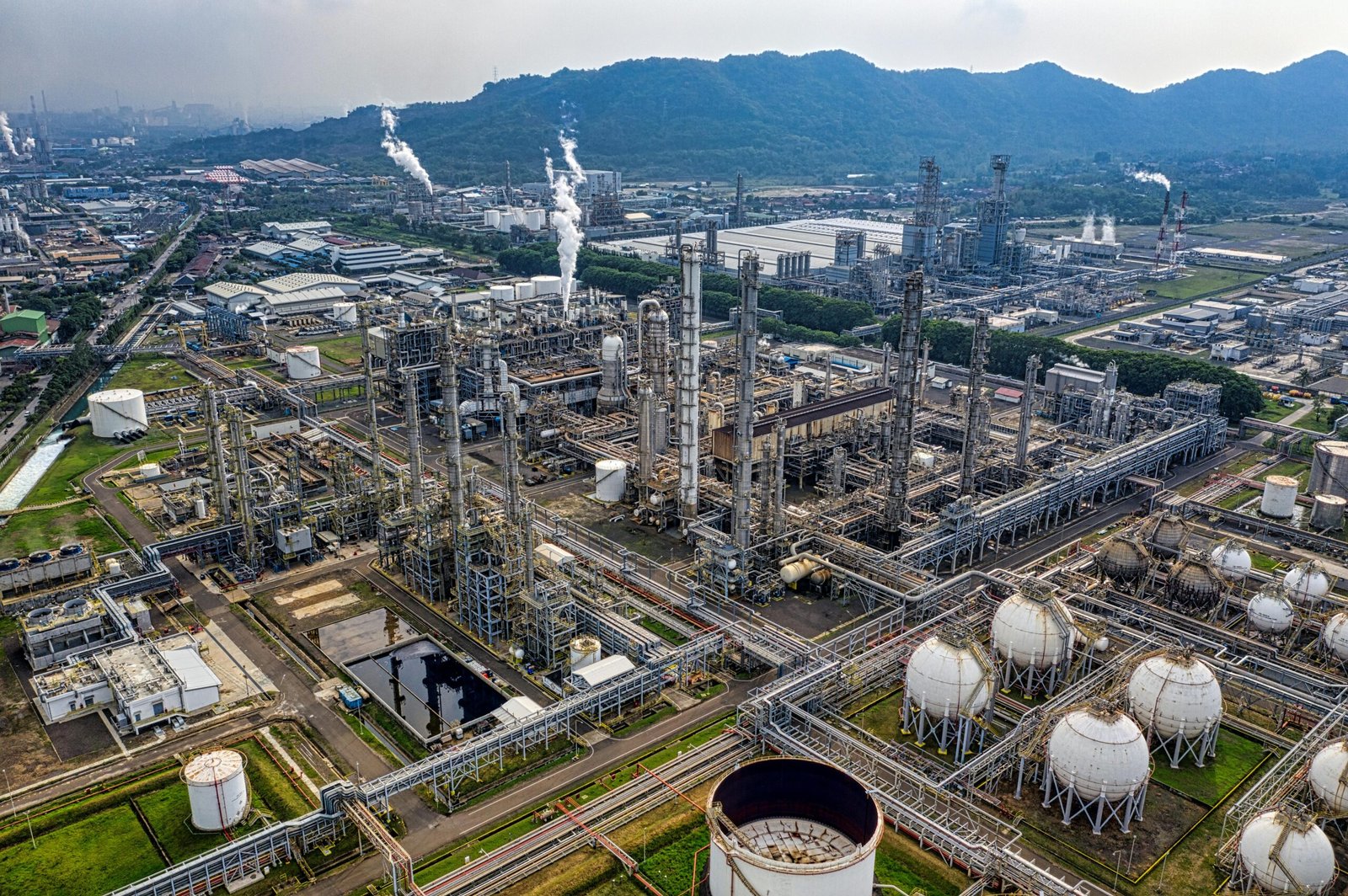 petroleum refinery aerial REP